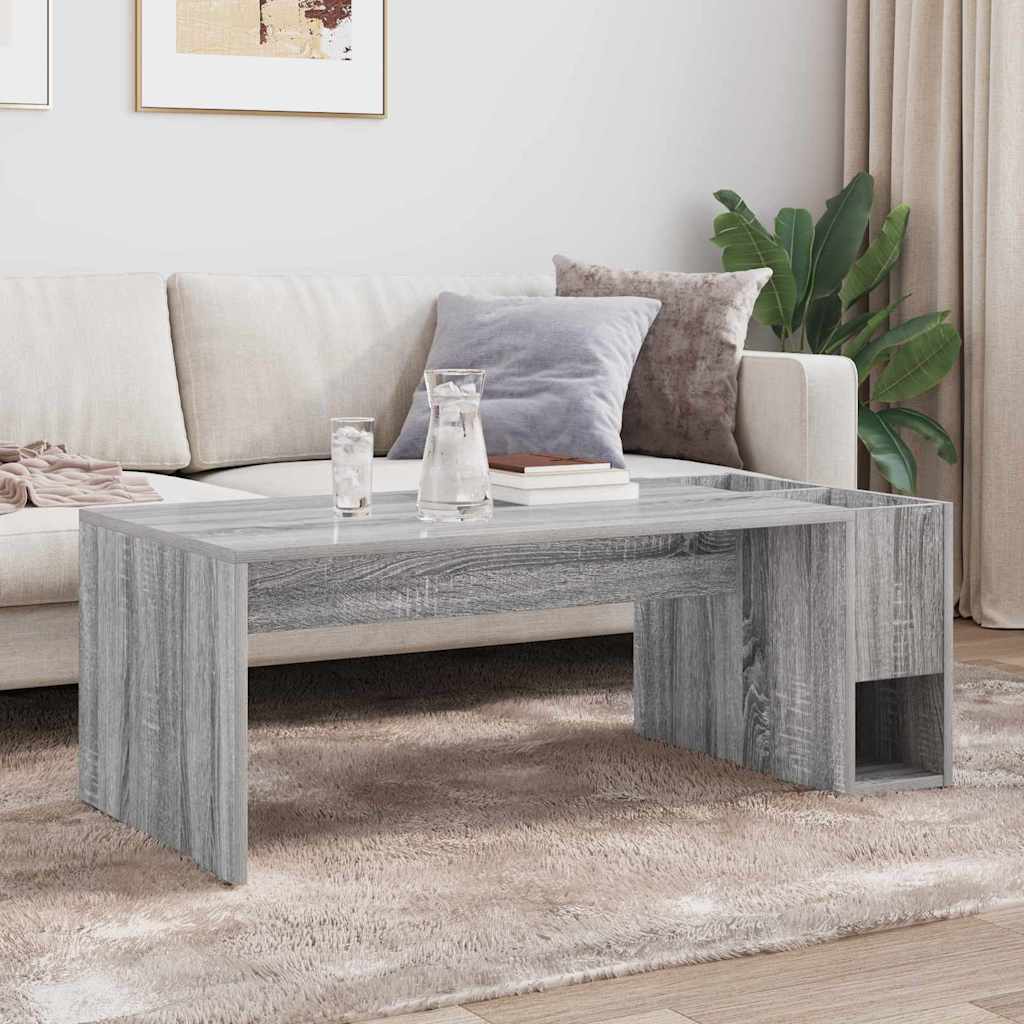 Salontafel Grijs Sonoma 101,5 x 50 x 37 cm Bewerkt hout is nu te koop bij PeponiXL, paradijselijk wonen!