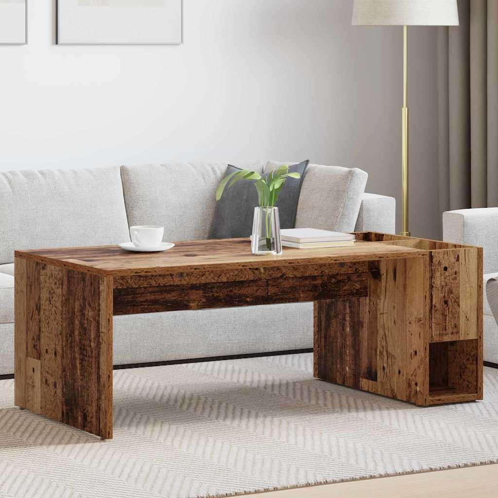 Salontafel Oudhout 101,5 x 50 x 37 cm Bewerkt hout is nu te koop bij PeponiXL, paradijselijk wonen!