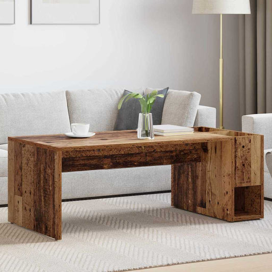 Salontafel Oudhout 101,5 x 50 x 37 cm Bewerkt hout is nu te koop bij PeponiXL, paradijselijk wonen!