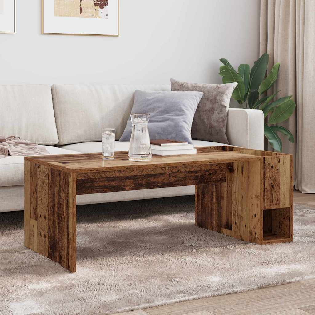 Salontafel Oudhout 101,5 x 50 x 37 cm Bewerkt hout is nu te koop bij PeponiXL, paradijselijk wonen!