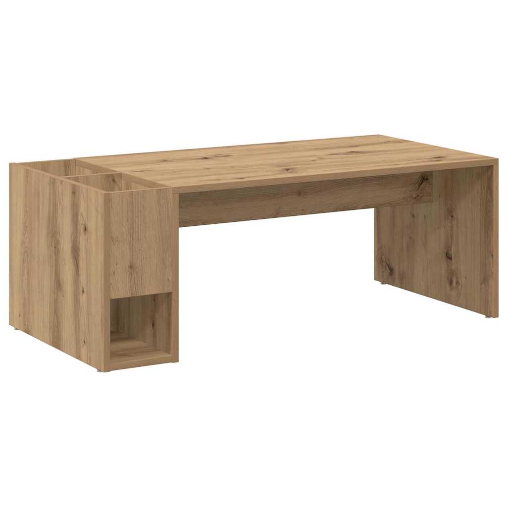 Salontafel Artisan Eiken 101,5 x 50 x 37 cm Bewerkt hout is nu te koop bij PeponiXL, paradijselijk wonen!