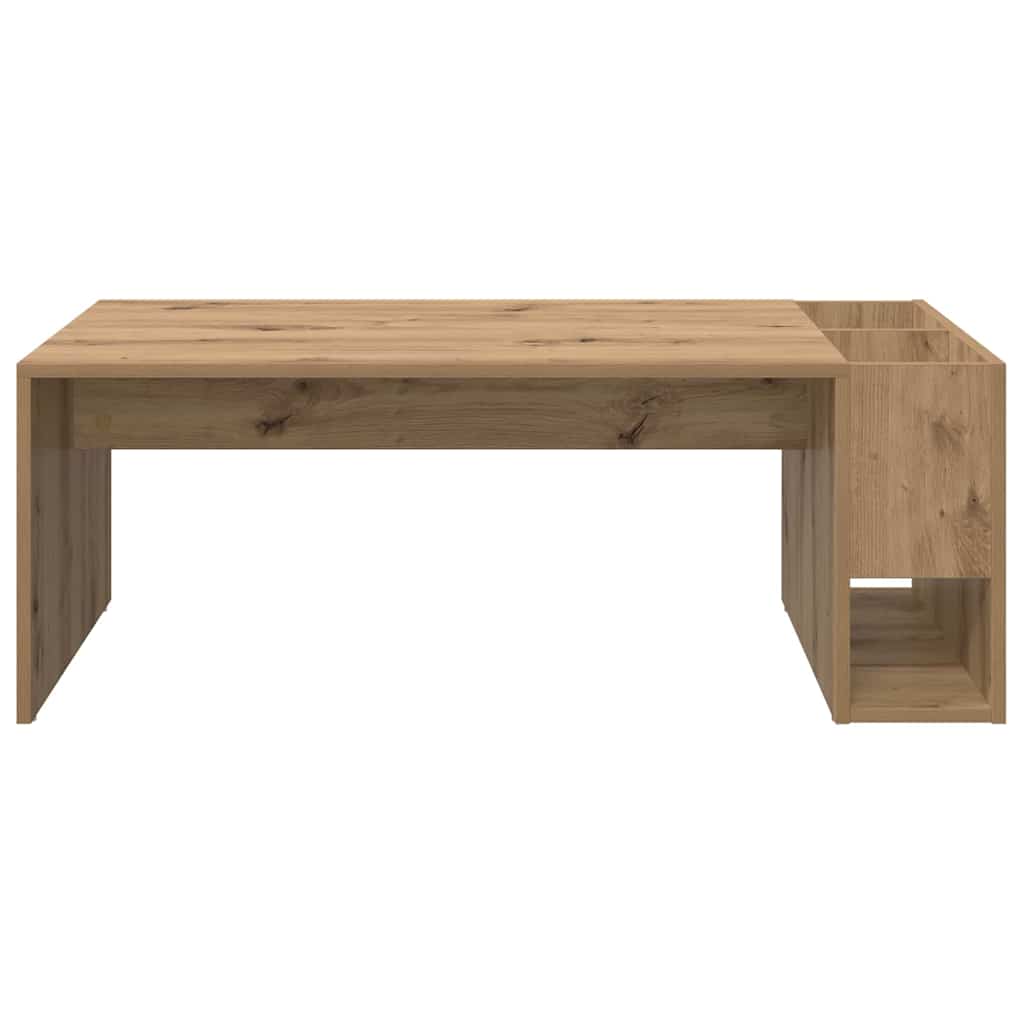 Salontafel Artisan Eiken 101,5 x 50 x 37 cm Bewerkt hout is nu te koop bij PeponiXL, paradijselijk wonen!