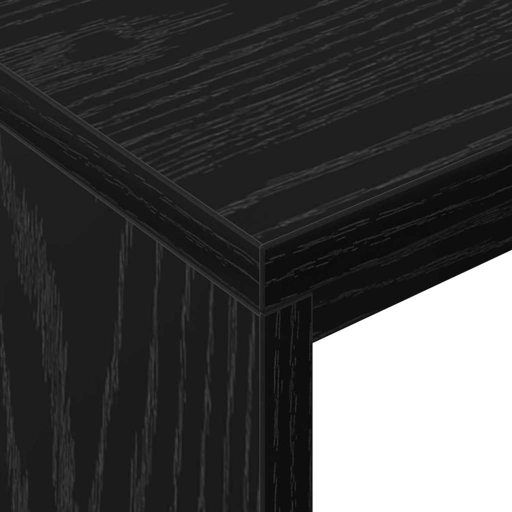 Bureau Zwart Eiken 109 x 50 x 78 cm Bewerkt hout is nu te koop bij PeponiXL, paradijselijk wonen!