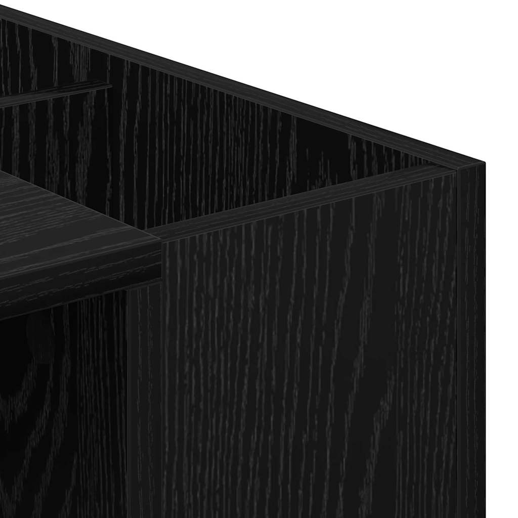 Bureau Zwart Eiken 109 x 50 x 78 cm Bewerkt hout is nu te koop bij PeponiXL, paradijselijk wonen!