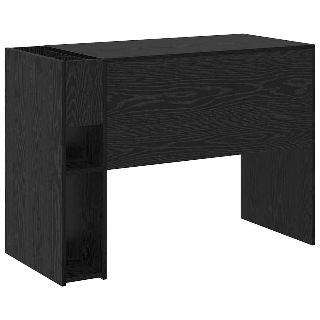 Bureau Zwart Eiken 109 x 50 x 78 cm Bewerkt hout is nu te koop bij PeponiXL, paradijselijk wonen!