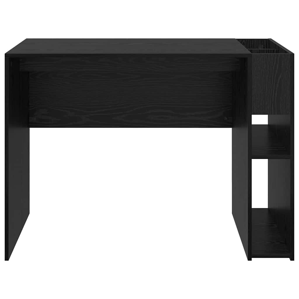 Bureau Zwart Eiken 109 x 50 x 78 cm Bewerkt hout is nu te koop bij PeponiXL, paradijselijk wonen!