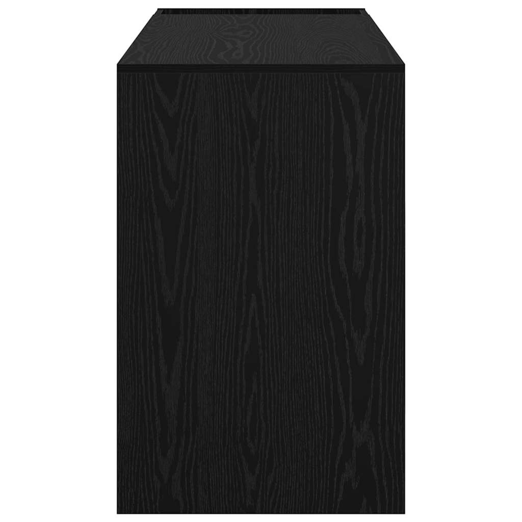 Bureau Zwart Eiken 109 x 50 x 78 cm Bewerkt hout is nu te koop bij PeponiXL, paradijselijk wonen!
