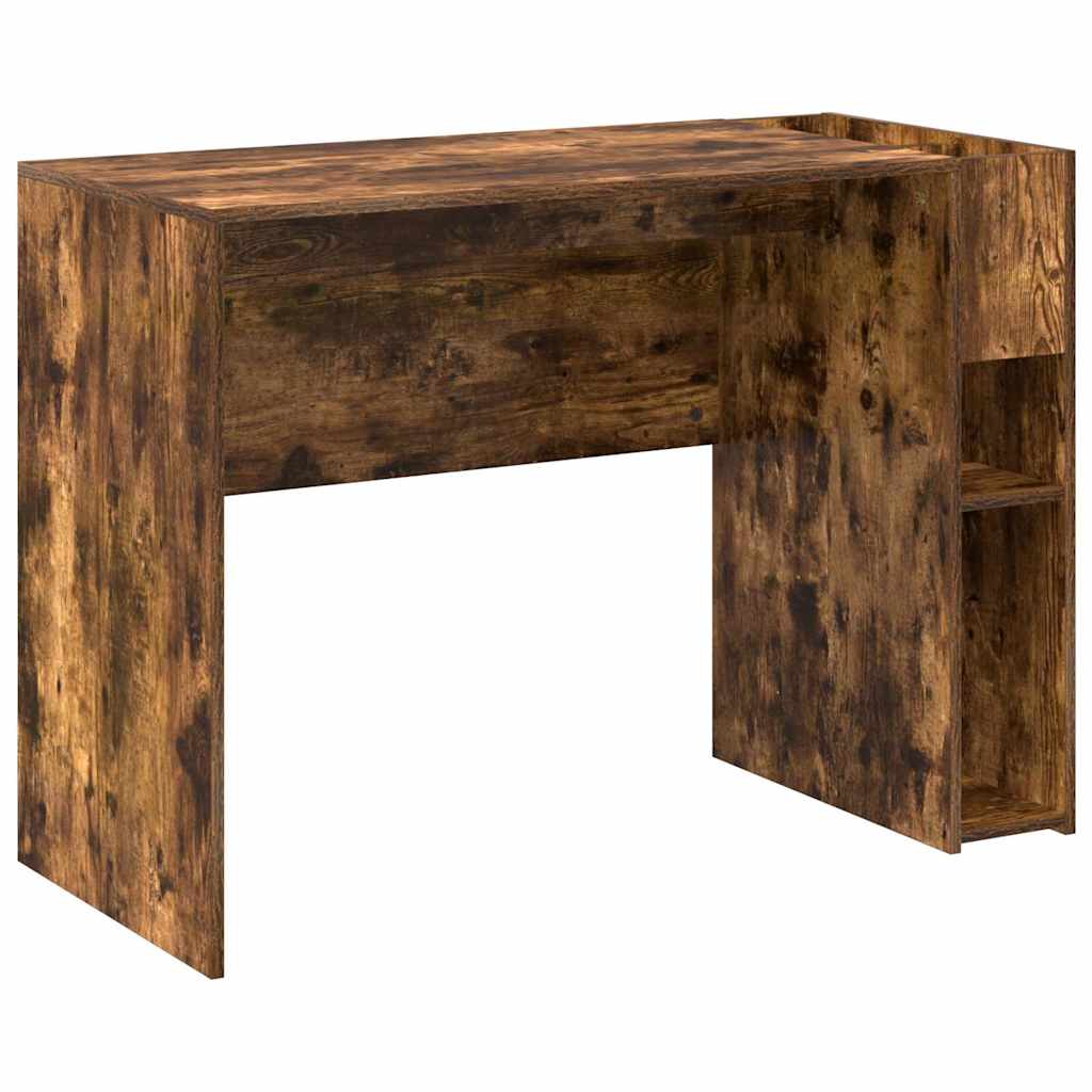 Bureau Gerookt eiken 109 x 50 x 78 cm Bewerkt hout is nu te koop bij PeponiXL, paradijselijk wonen!