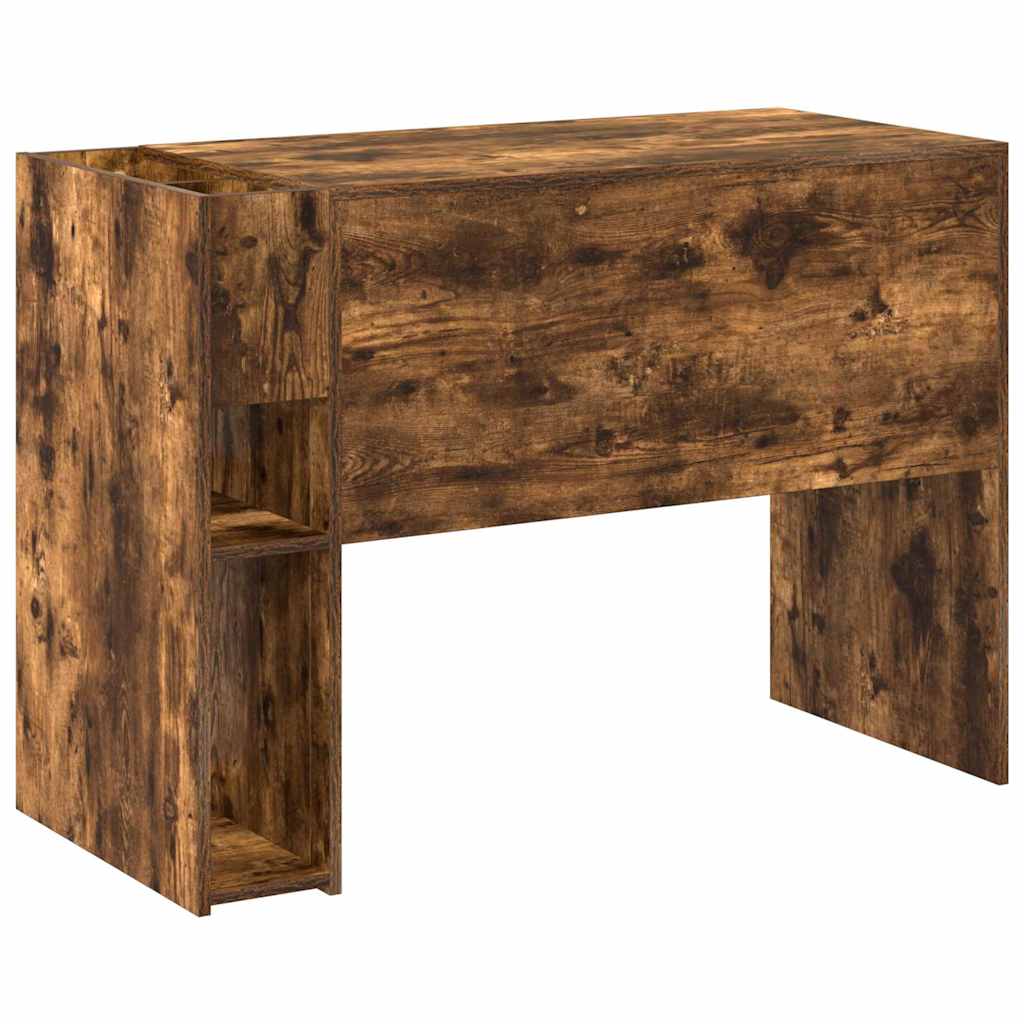 Bureau Gerookt eiken 109 x 50 x 78 cm Bewerkt hout is nu te koop bij PeponiXL, paradijselijk wonen!