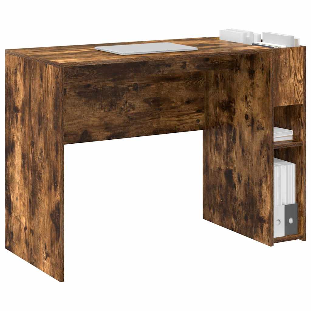 Bureau Gerookt eiken 109 x 50 x 78 cm Bewerkt hout is nu te koop bij PeponiXL, paradijselijk wonen!