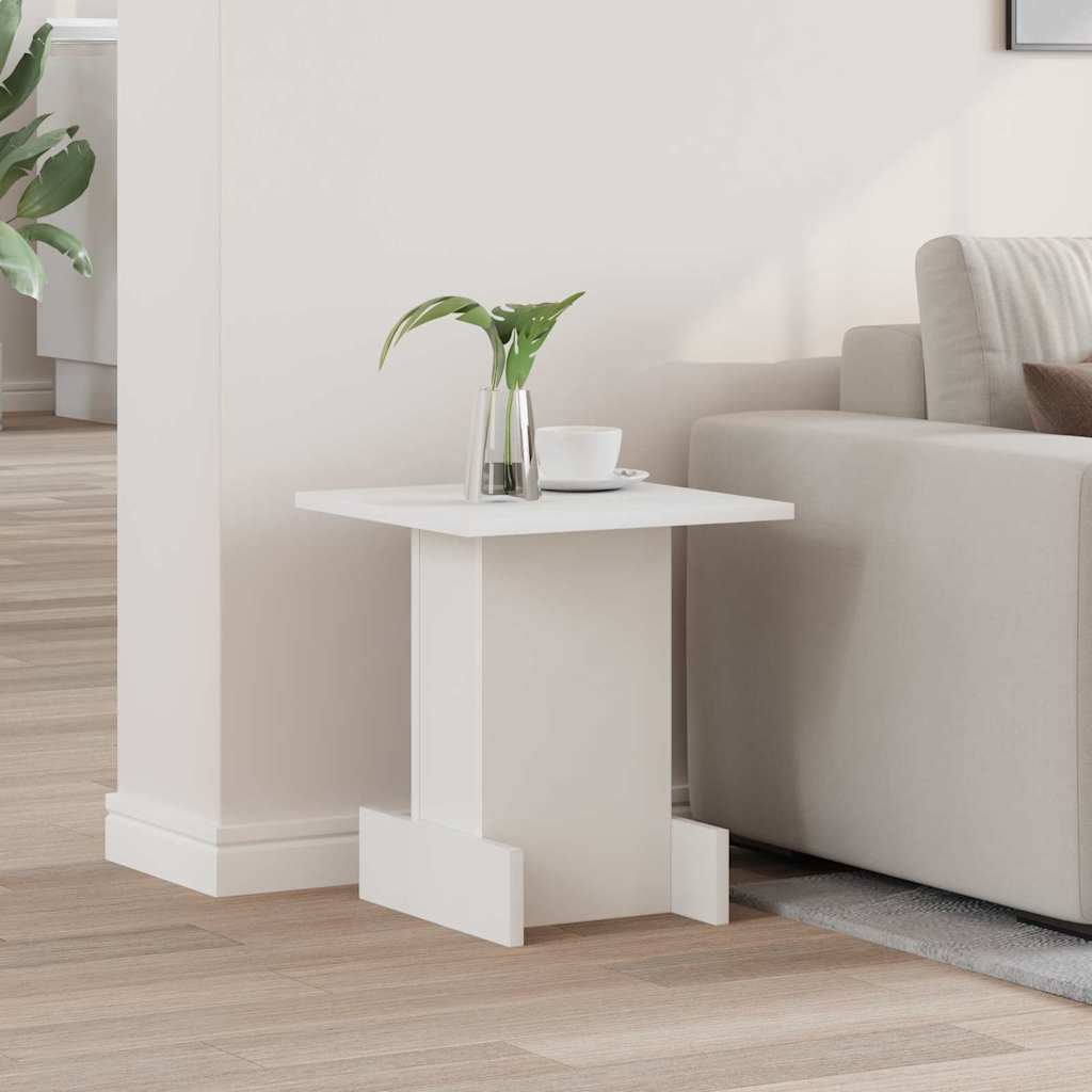 Bijzettafel Wit 35,5 x 35 x 40 cm Bewerkt hout is nu te koop bij PeponiXL, paradijselijk wonen!