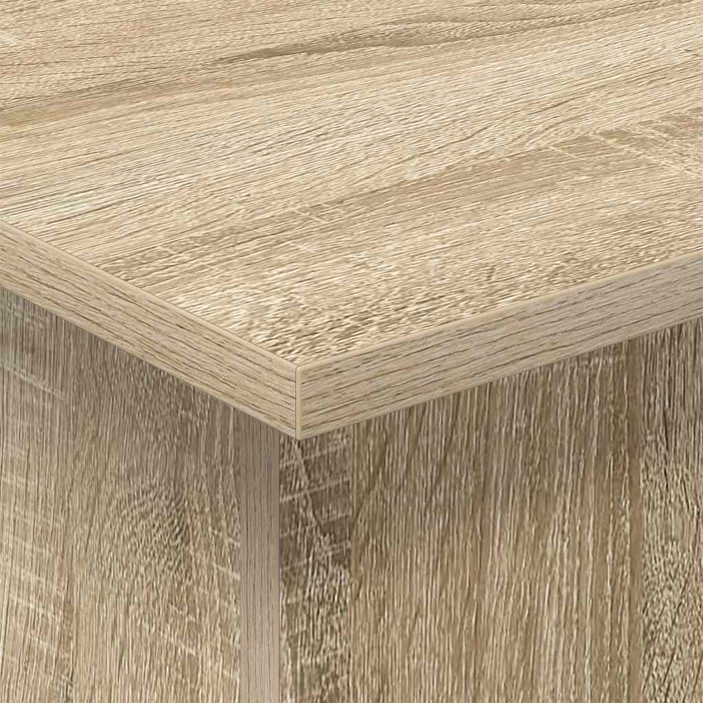Bijzettafel Sonoma Eiken 35,5 x 35 x 40 cm Bewerkt hout is nu te koop bij PeponiXL, paradijselijk wonen!