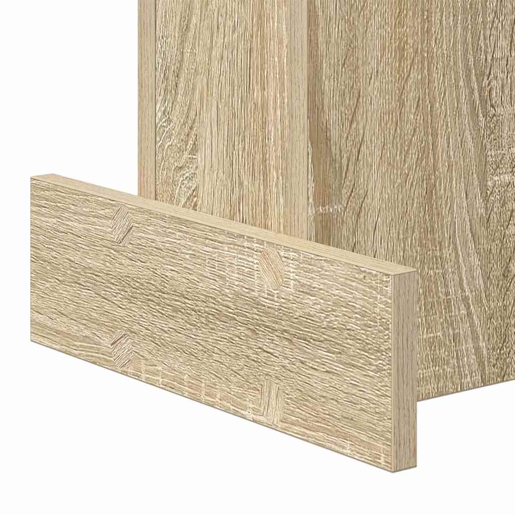 Bijzettafel Sonoma Eiken 35,5 x 35 x 40 cm Bewerkt hout is nu te koop bij PeponiXL, paradijselijk wonen!