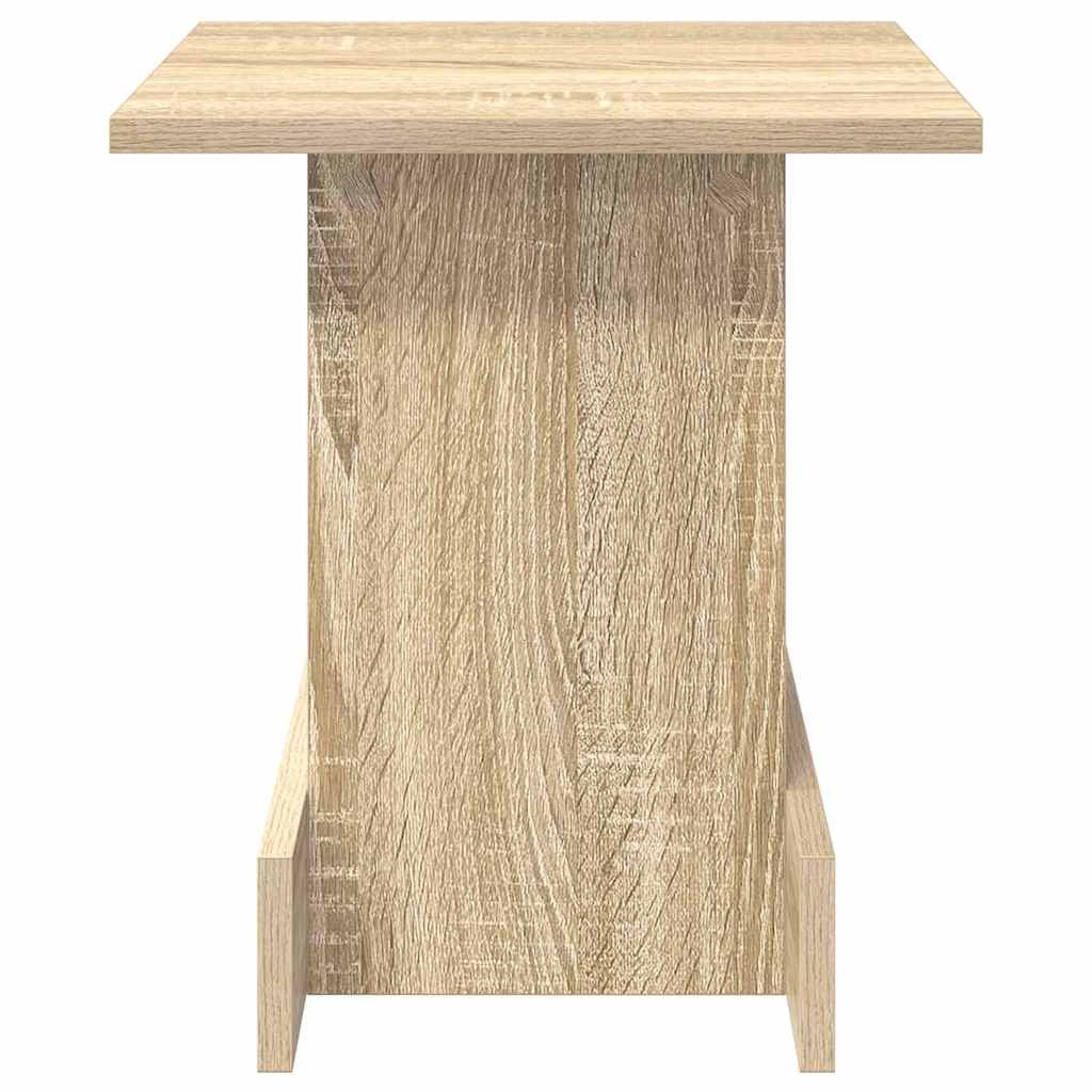 Bijzettafel Sonoma Eiken 35,5 x 35 x 40 cm Bewerkt hout is nu te koop bij PeponiXL, paradijselijk wonen!