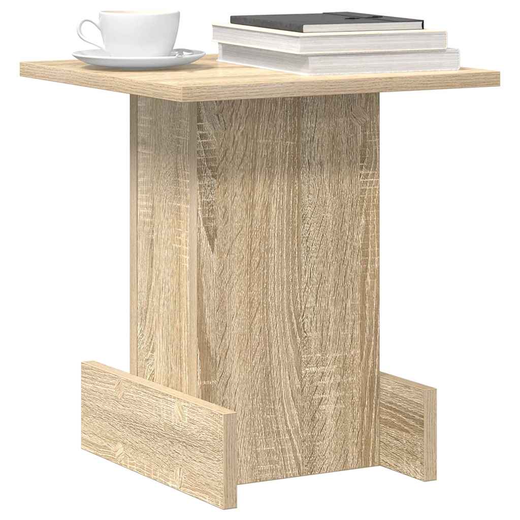 Bijzettafel Sonoma Eiken 35,5 x 35 x 40 cm Bewerkt hout is nu te koop bij PeponiXL, paradijselijk wonen!