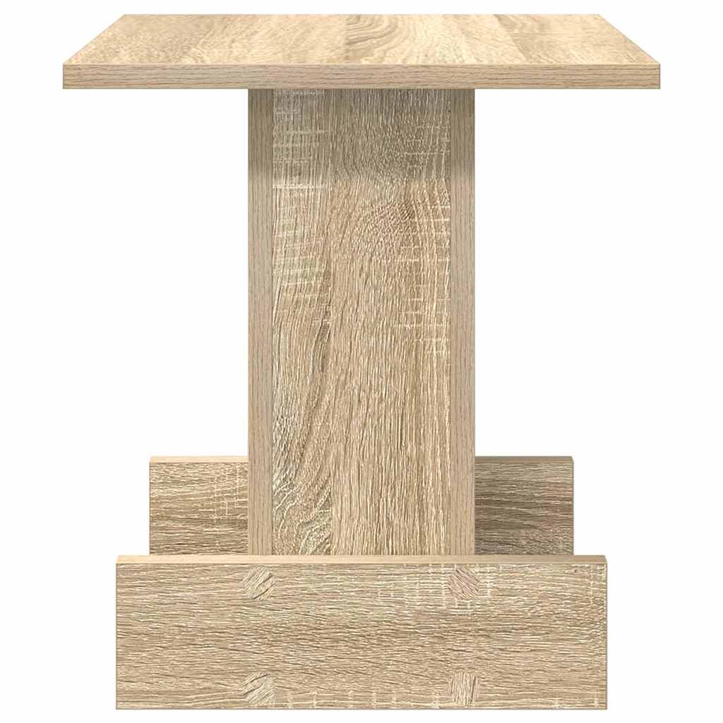 Bijzettafel Sonoma Eiken 35,5 x 35 x 40 cm Bewerkt hout is nu te koop bij PeponiXL, paradijselijk wonen!