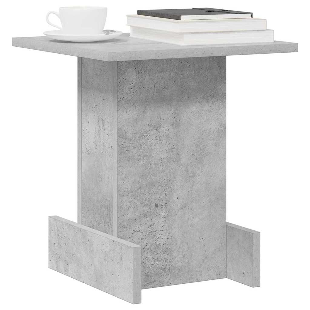 Bijzettafel Beton Grijs 35,5 x 35 x 40 cm Bewerkt hout is nu te koop bij PeponiXL, paradijselijk wonen!