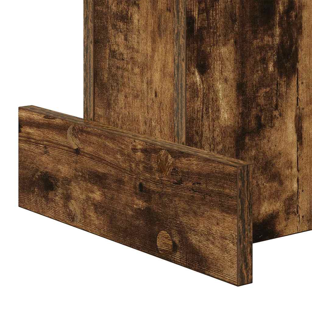 Bijzettafel Gerookt eiken 35,5 x 35 x 40 cm Bewerkt hout is nu te koop bij PeponiXL, paradijselijk wonen!