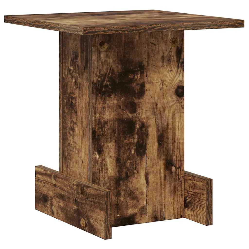 Bijzettafel Gerookt eiken 35,5 x 35 x 40 cm Bewerkt hout is nu te koop bij PeponiXL, paradijselijk wonen!