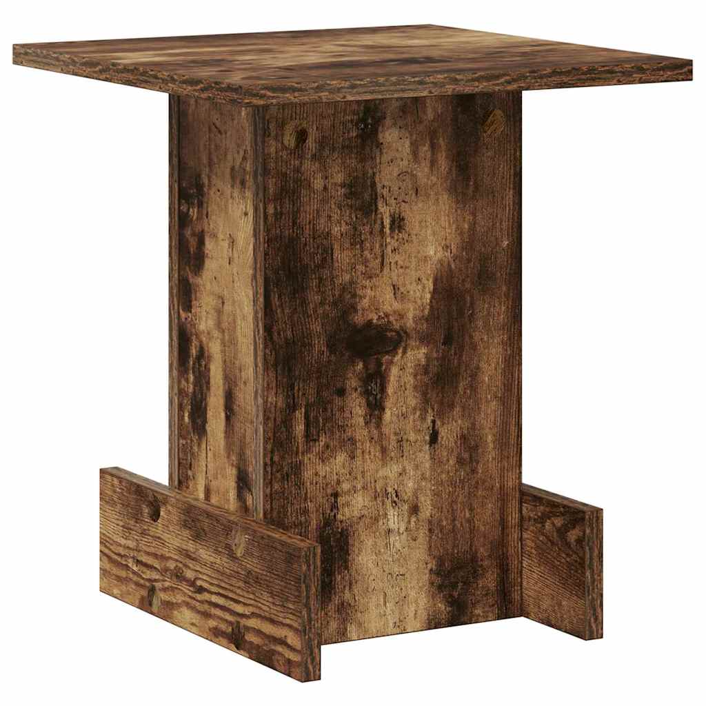 Bijzettafel Gerookt eiken 35,5 x 35 x 40 cm Bewerkt hout is nu te koop bij PeponiXL, paradijselijk wonen!