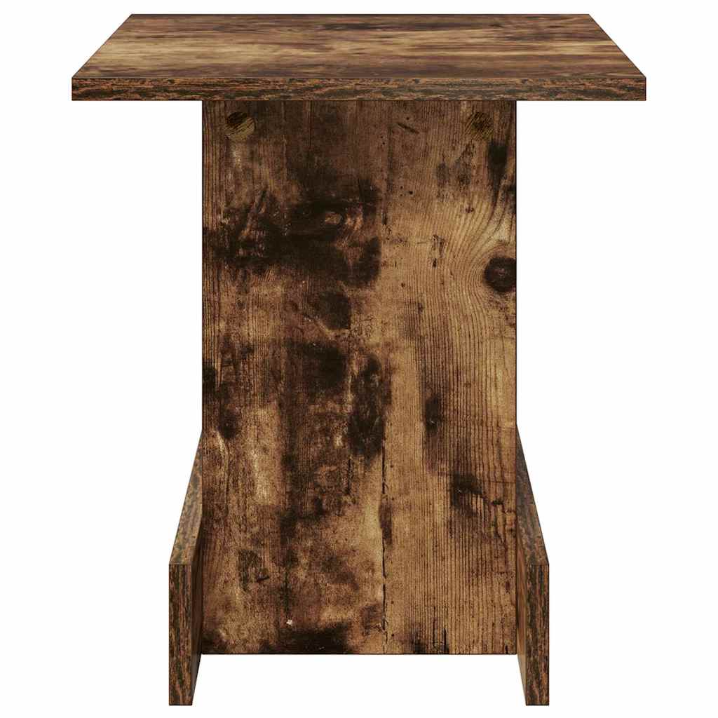 Bijzettafel Gerookt eiken 35,5 x 35 x 40 cm Bewerkt hout is nu te koop bij PeponiXL, paradijselijk wonen!