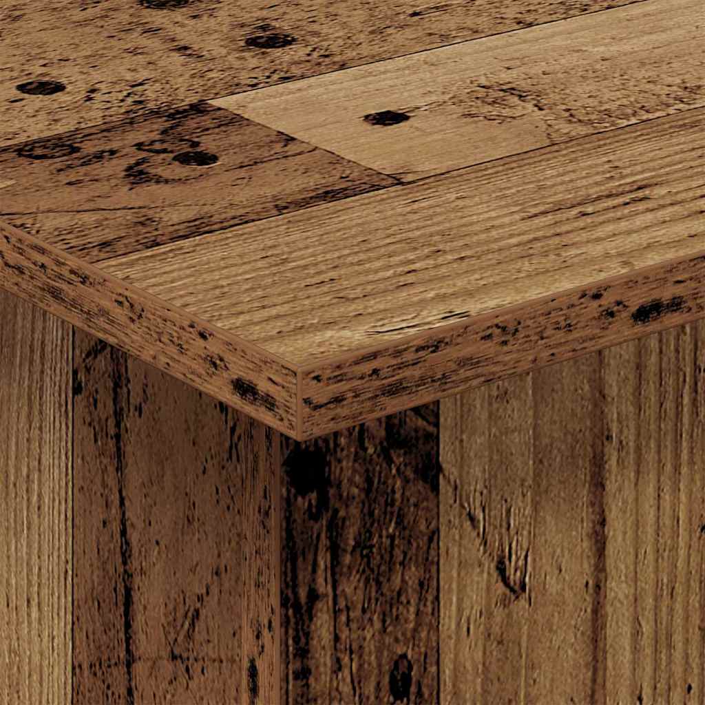 Bijzettafel Oudhout 35,5 x 35 x 40 cm Bewerkt hout is nu te koop bij PeponiXL, paradijselijk wonen!