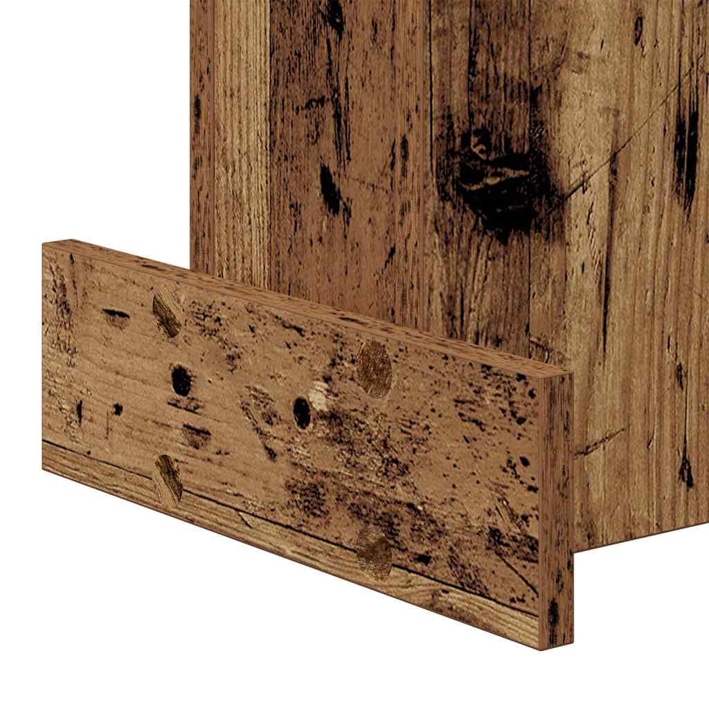 Bijzettafel Oudhout 35,5 x 35 x 40 cm Bewerkt hout is nu te koop bij PeponiXL, paradijselijk wonen!