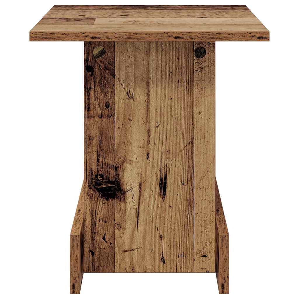 Bijzettafel Oudhout 35,5 x 35 x 40 cm Bewerkt hout is nu te koop bij PeponiXL, paradijselijk wonen!