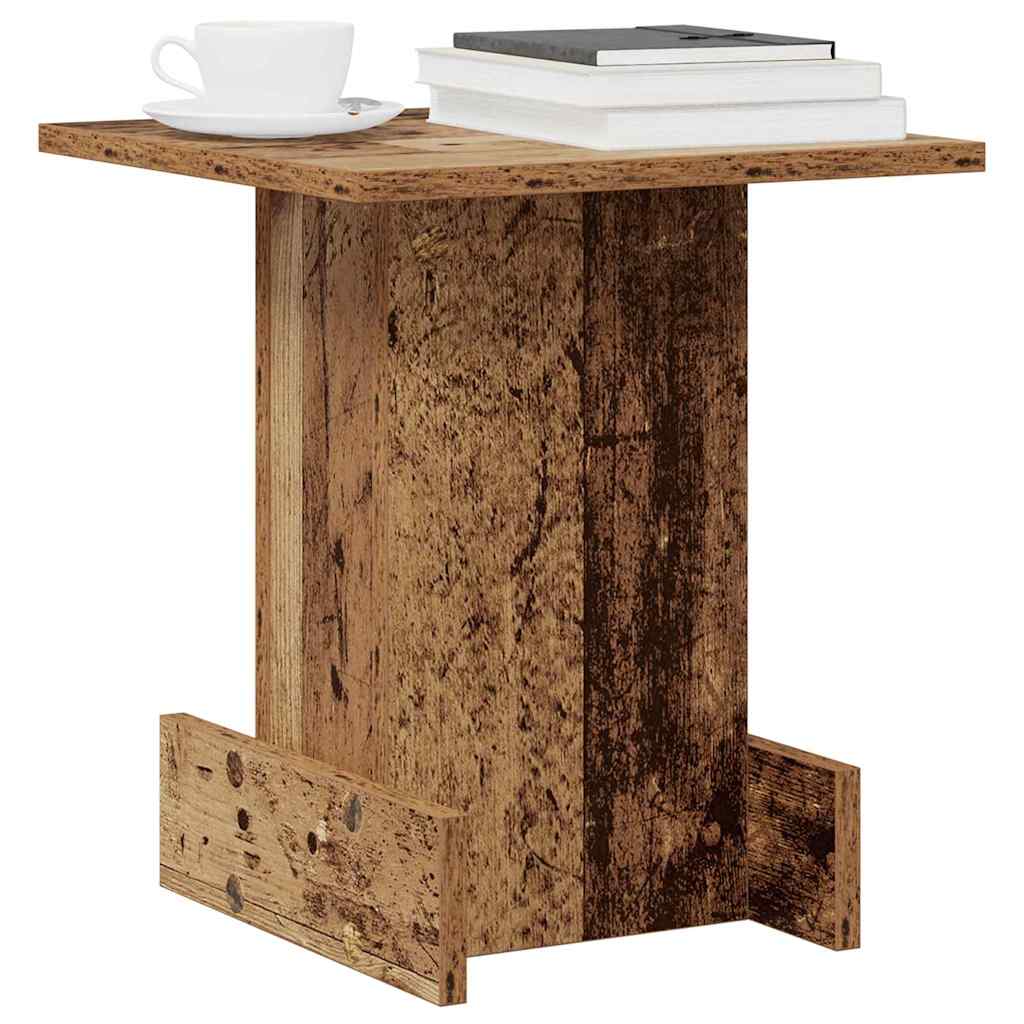 Bijzettafel Oudhout 35,5 x 35 x 40 cm Bewerkt hout is nu te koop bij PeponiXL, paradijselijk wonen!