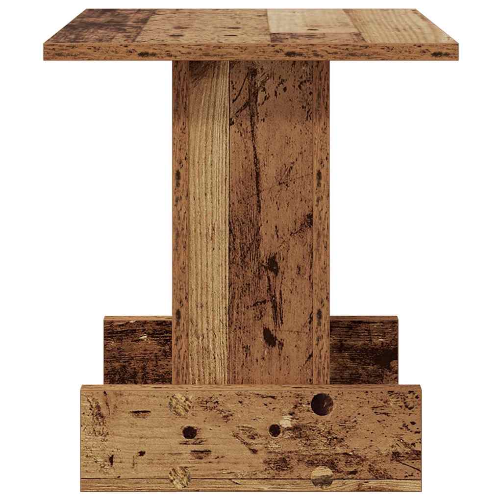 Bijzettafel Oudhout 35,5 x 35 x 40 cm Bewerkt hout is nu te koop bij PeponiXL, paradijselijk wonen!