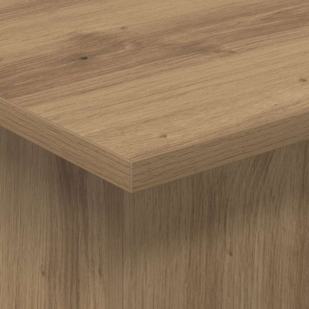 Bijzettafel Artisan Eiken 35,5 x 35 x 40 cm Bewerkt hout is nu te koop bij PeponiXL, paradijselijk wonen!
