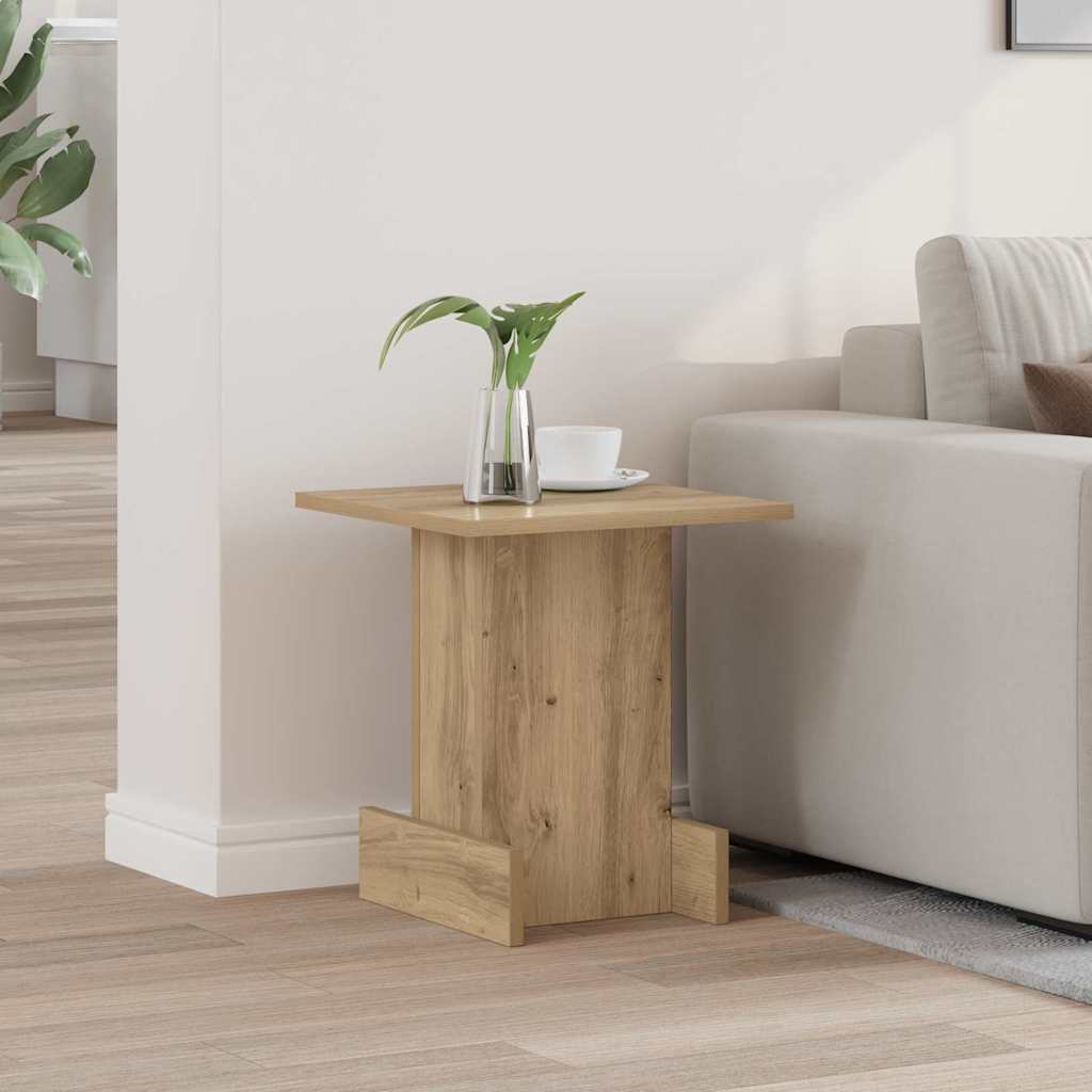 Bijzettafel Artisan Eiken 35,5 x 35 x 40 cm Bewerkt hout is nu te koop bij PeponiXL, paradijselijk wonen!