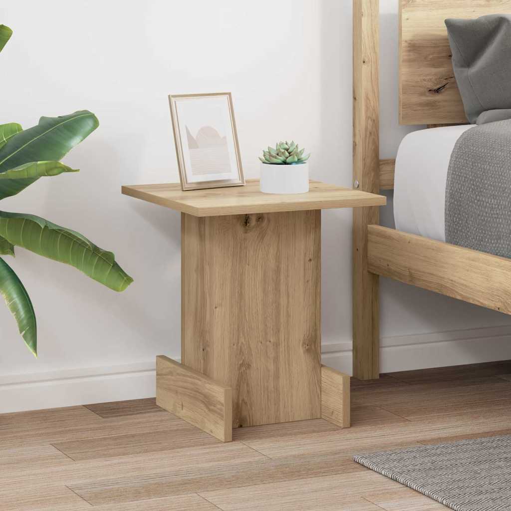 Bijzettafel Artisan Eiken 35,5 x 35 x 40 cm Bewerkt hout is nu te koop bij PeponiXL, paradijselijk wonen!