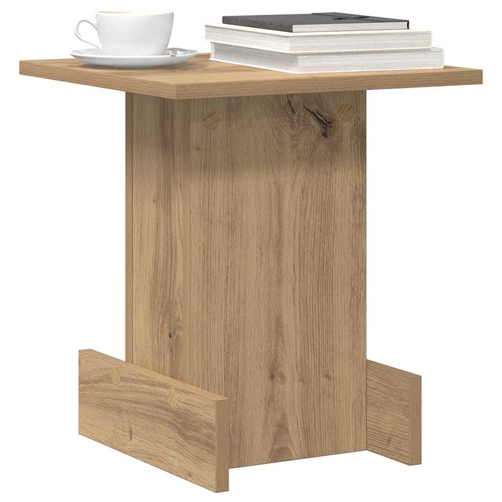 Bijzettafel Artisan Eiken 35,5 x 35 x 40 cm Bewerkt hout is nu te koop bij PeponiXL, paradijselijk wonen!