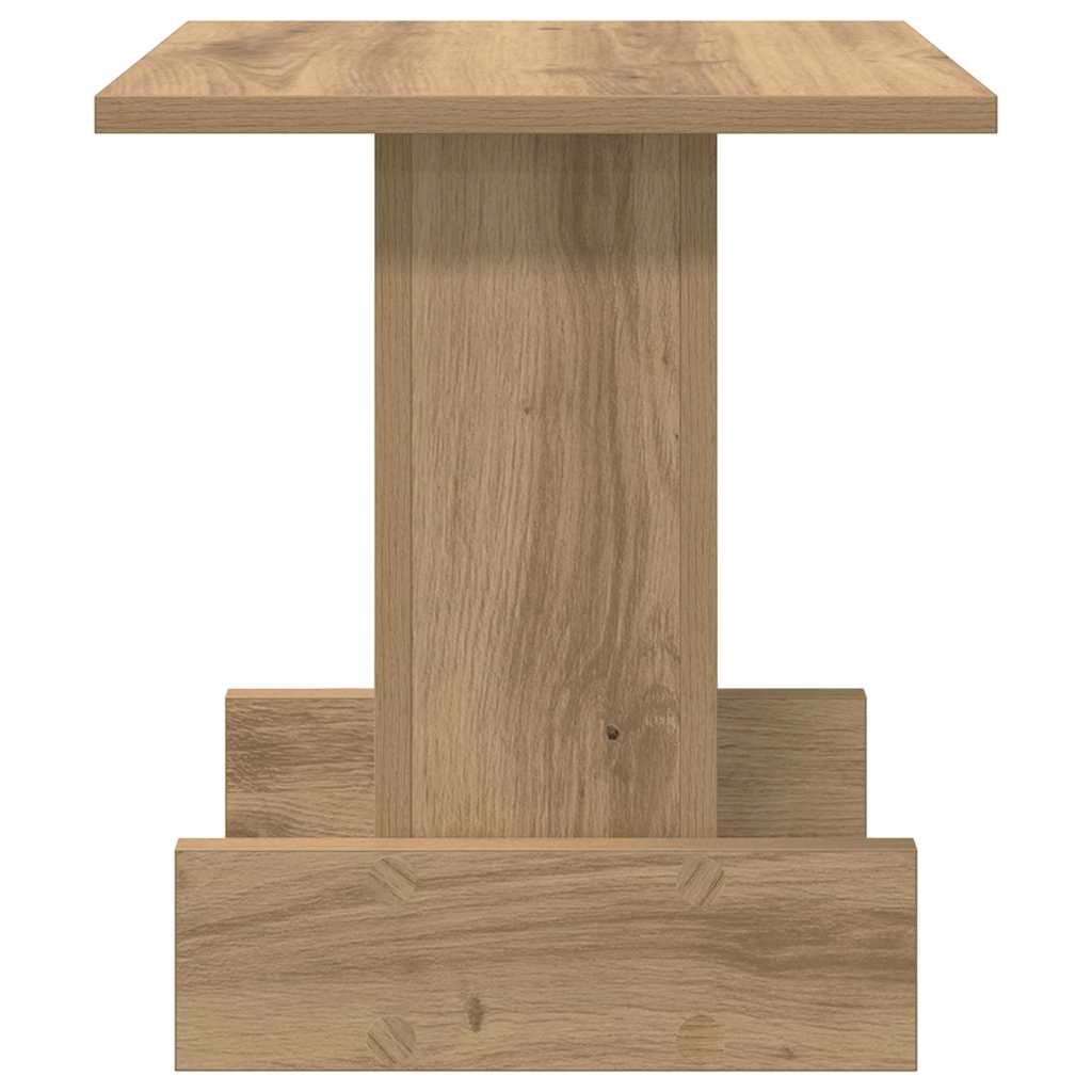 Bijzettafel Artisan Eiken 35,5 x 35 x 40 cm Bewerkt hout is nu te koop bij PeponiXL, paradijselijk wonen!
