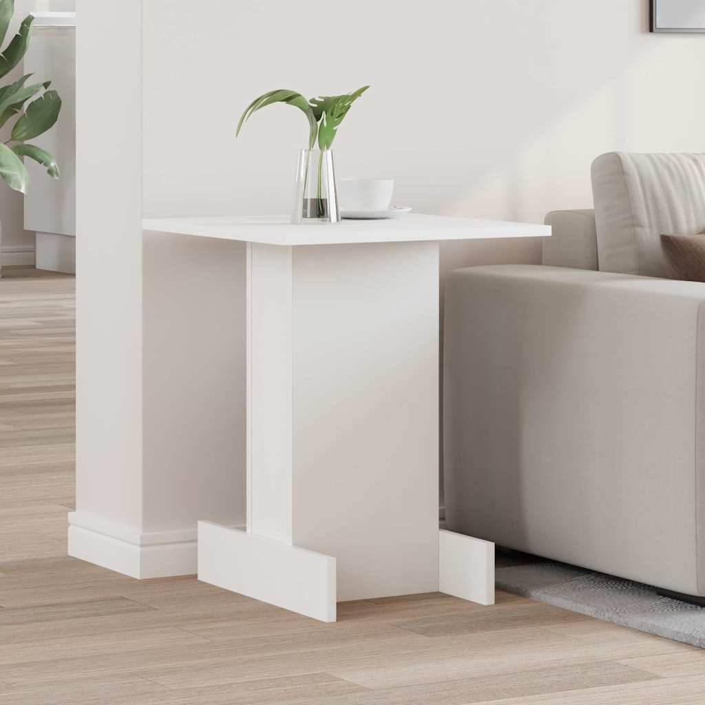 Bijzettafel Wit 44,5 x 45 x 55 cm Bewerkt hout is nu te koop bij PeponiXL, paradijselijk wonen!