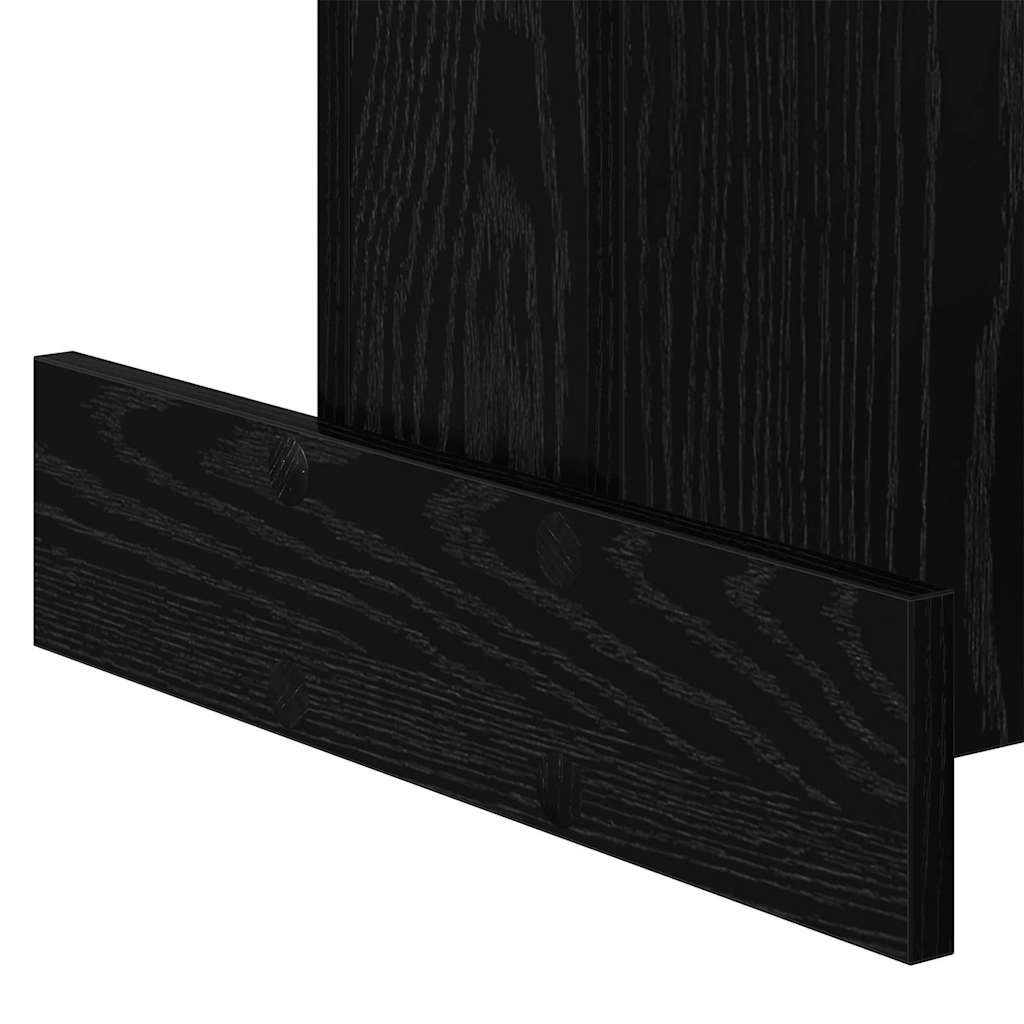 Bijzettafel Zwart Eiken 44,5 x 45 x 55 cm Bewerkt hout is nu te koop bij PeponiXL, paradijselijk wonen!