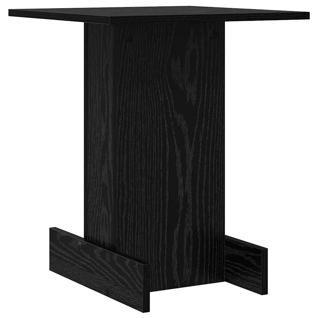 Bijzettafel Zwart Eiken 44,5 x 45 x 55 cm Bewerkt hout is nu te koop bij PeponiXL, paradijselijk wonen!