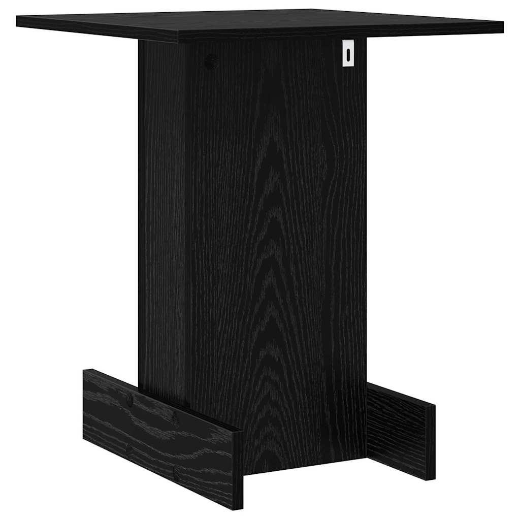 Bijzettafel Zwart Eiken 44,5 x 45 x 55 cm Bewerkt hout is nu te koop bij PeponiXL, paradijselijk wonen!