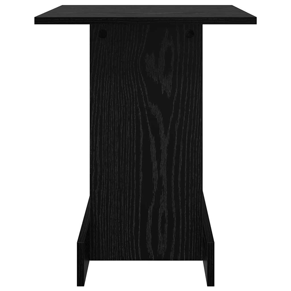 Bijzettafel Zwart Eiken 44,5 x 45 x 55 cm Bewerkt hout is nu te koop bij PeponiXL, paradijselijk wonen!