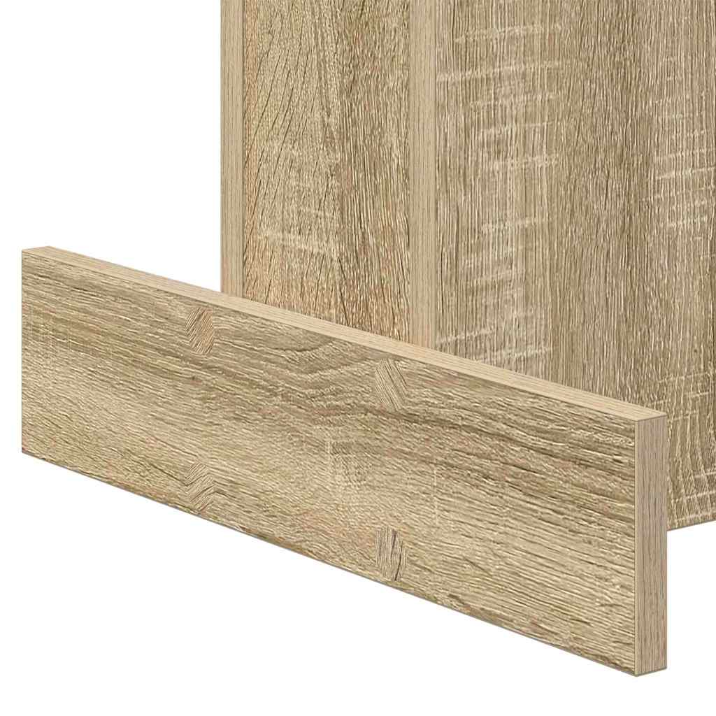 Bijzettafel Sonoma Eiken 44,5 x 45 x 55 cm Bewerkt hout is nu te koop bij PeponiXL, paradijselijk wonen!