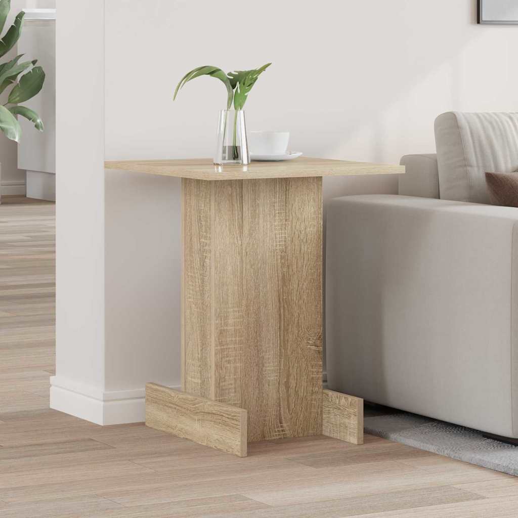Bijzettafel Sonoma Eiken 44,5 x 45 x 55 cm Bewerkt hout is nu te koop bij PeponiXL, paradijselijk wonen!