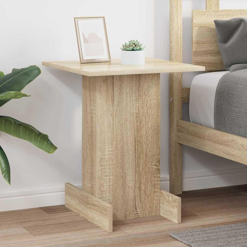 Bijzettafel Sonoma Eiken 44,5 x 45 x 55 cm Bewerkt hout is nu te koop bij PeponiXL, paradijselijk wonen!