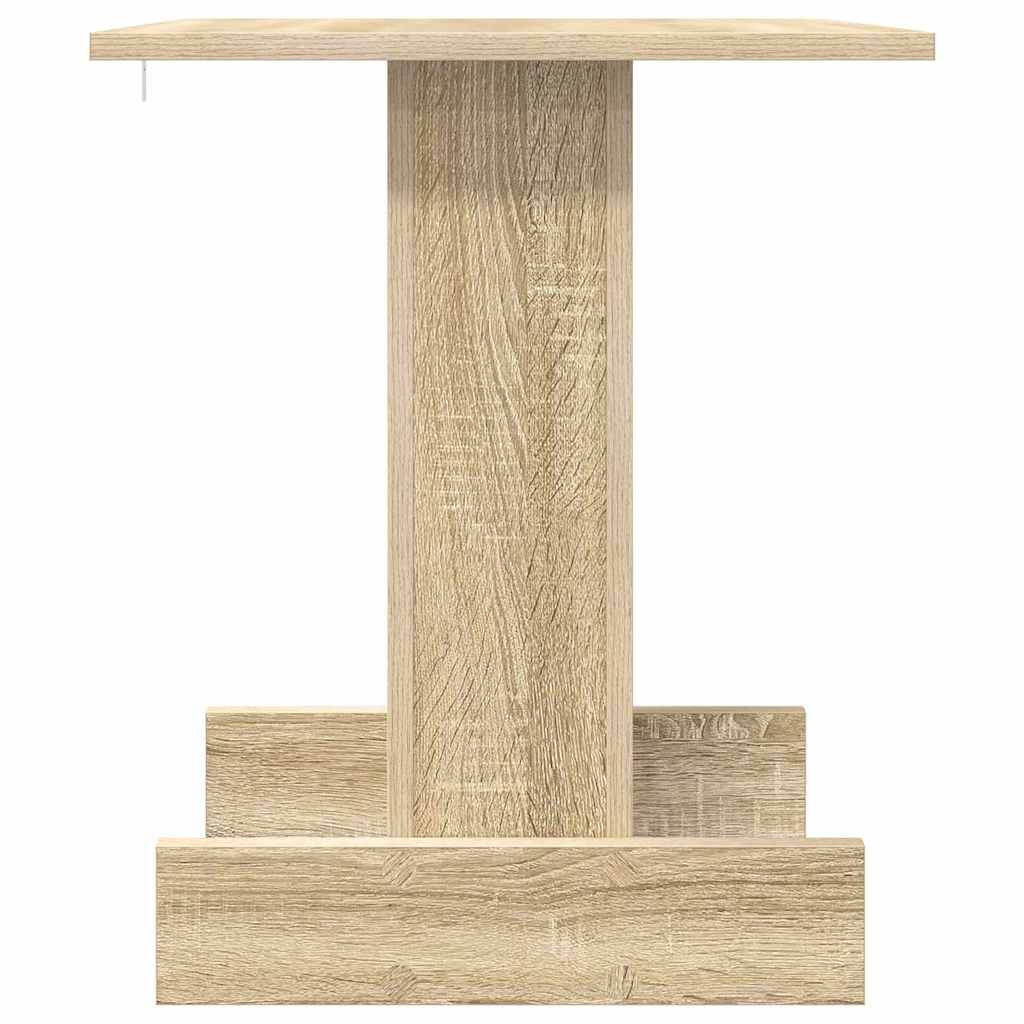 Bijzettafel Sonoma Eiken 44,5 x 45 x 55 cm Bewerkt hout is nu te koop bij PeponiXL, paradijselijk wonen!