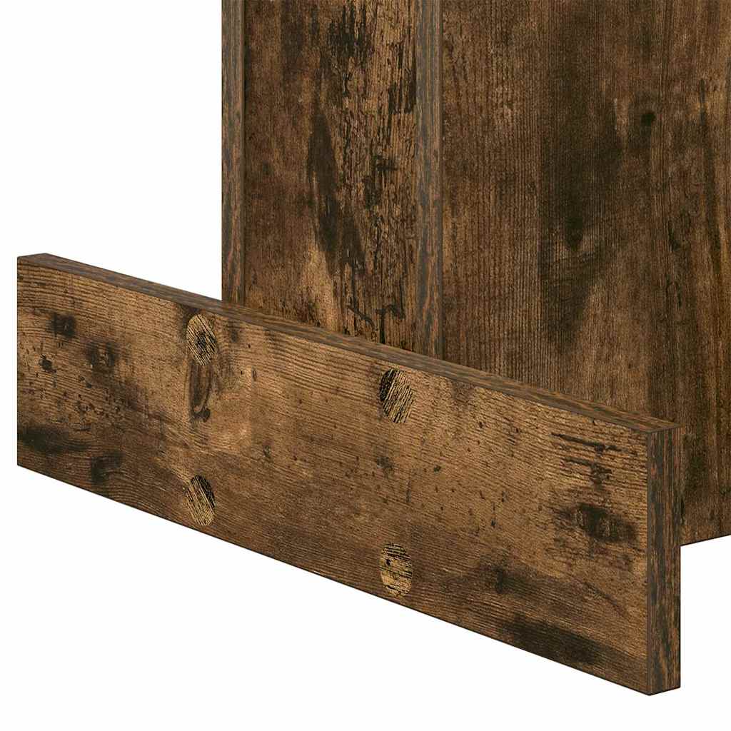 Bijzettafel Gerookt eiken 44,5 x 45 x 55 cm Bewerkt hout is nu te koop bij PeponiXL, paradijselijk wonen!