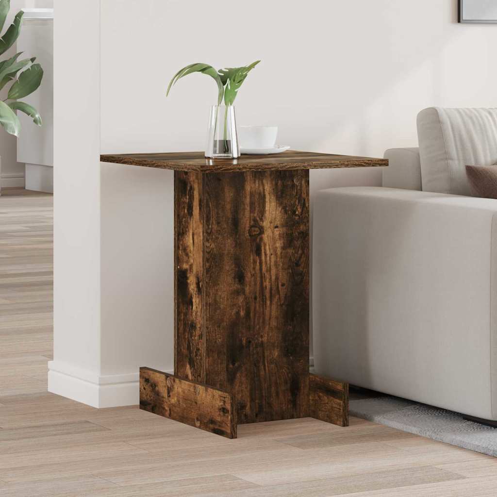 Bijzettafel Gerookt eiken 44,5 x 45 x 55 cm Bewerkt hout is nu te koop bij PeponiXL, paradijselijk wonen!