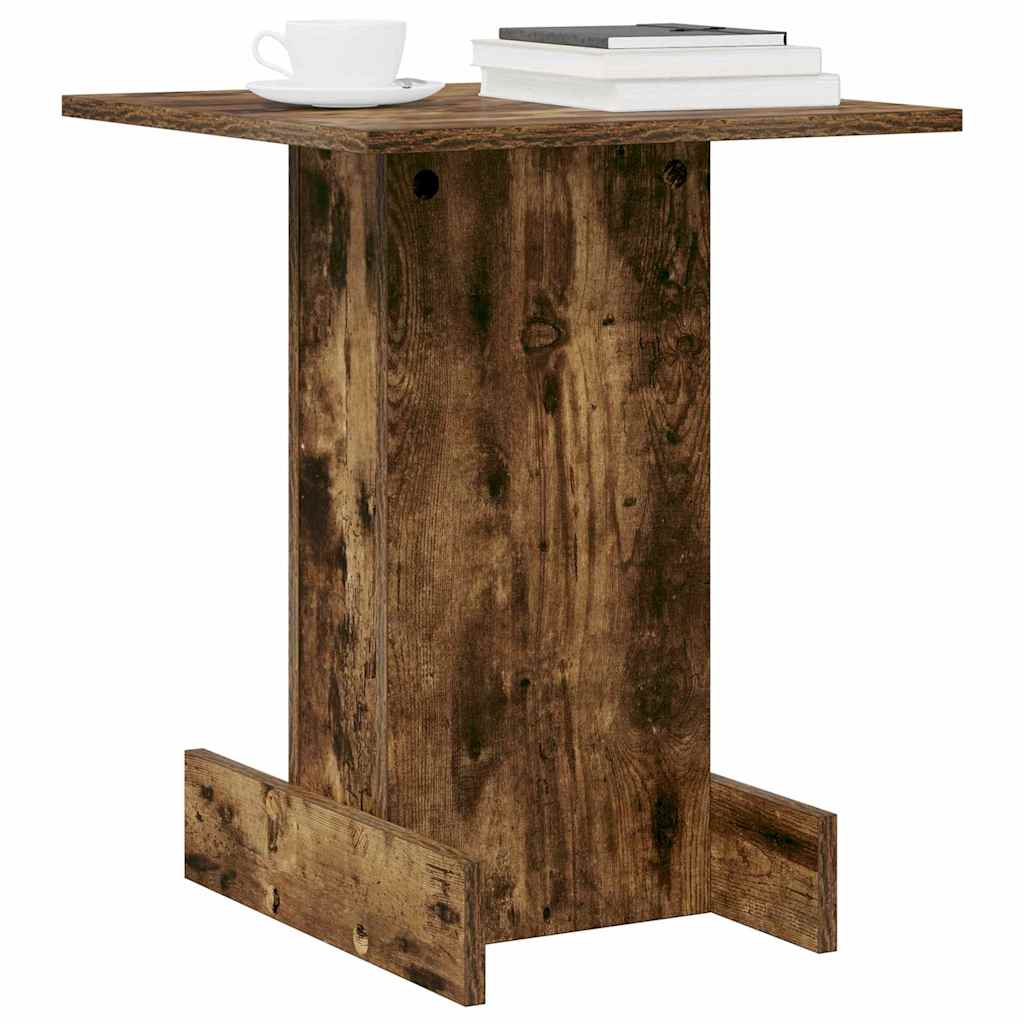 Bijzettafel Gerookt eiken 44,5 x 45 x 55 cm Bewerkt hout is nu te koop bij PeponiXL, paradijselijk wonen!