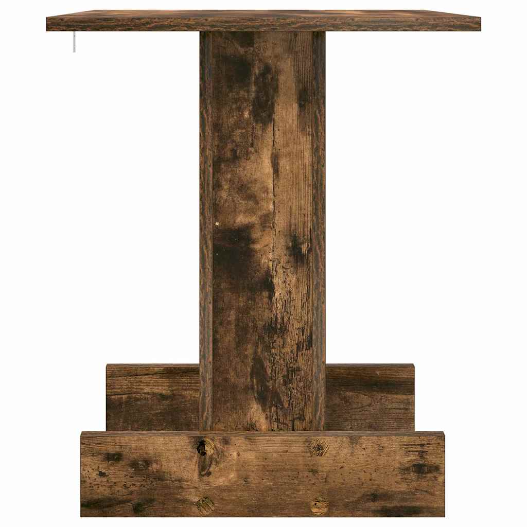 Bijzettafel Gerookt eiken 44,5 x 45 x 55 cm Bewerkt hout is nu te koop bij PeponiXL, paradijselijk wonen!