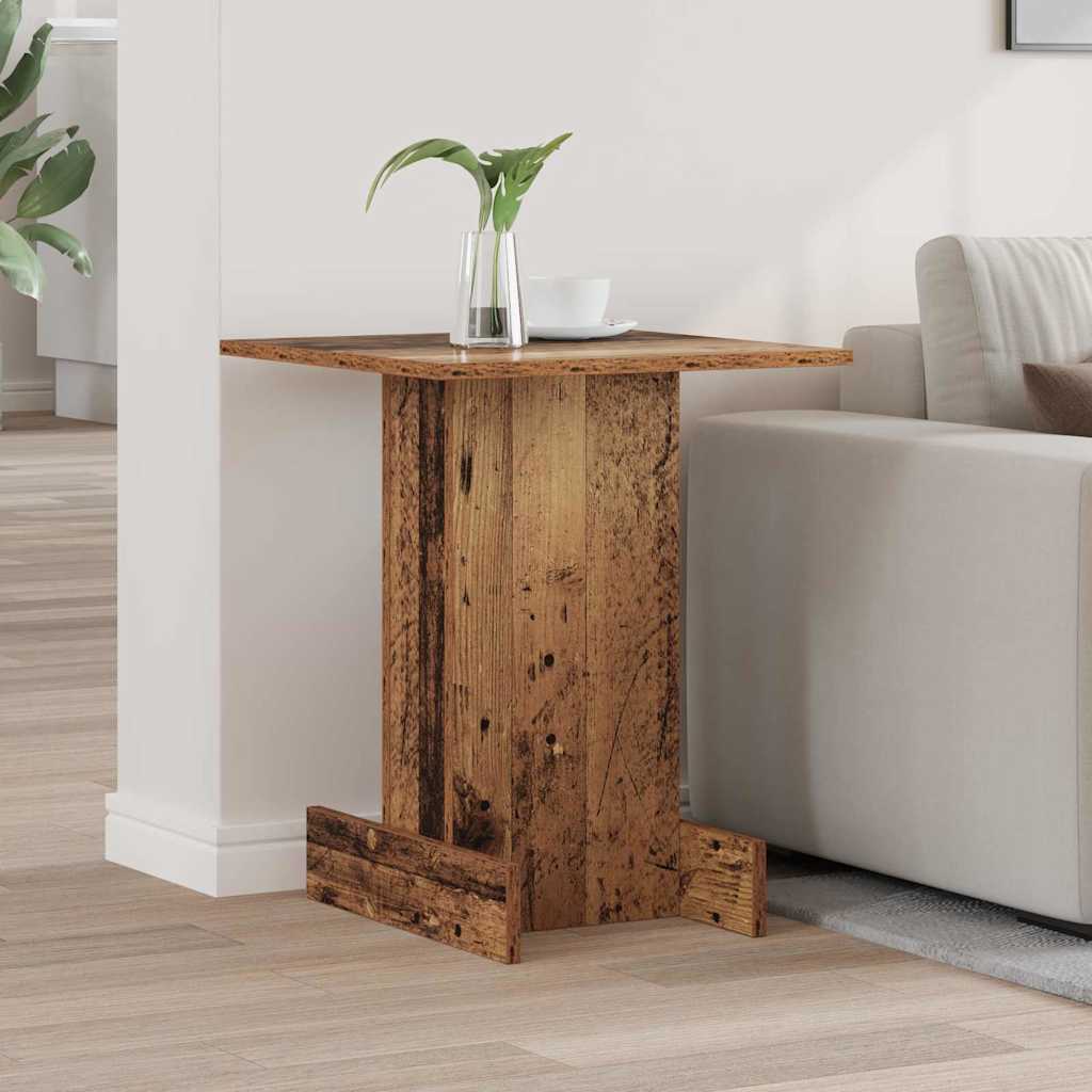 Bijzettafel Oudhout 44,5 x 45 x 55 cm Bewerkt hout is nu te koop bij PeponiXL, paradijselijk wonen!