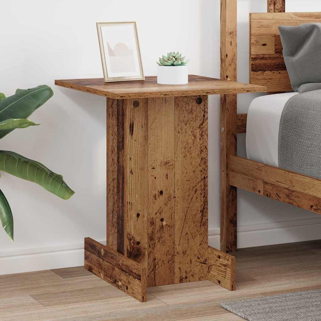 Bijzettafel Oudhout 44,5 x 45 x 55 cm Bewerkt hout is nu te koop bij PeponiXL, paradijselijk wonen!